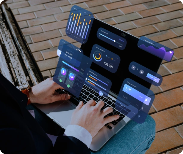 SaaS analytics dashboard with insights